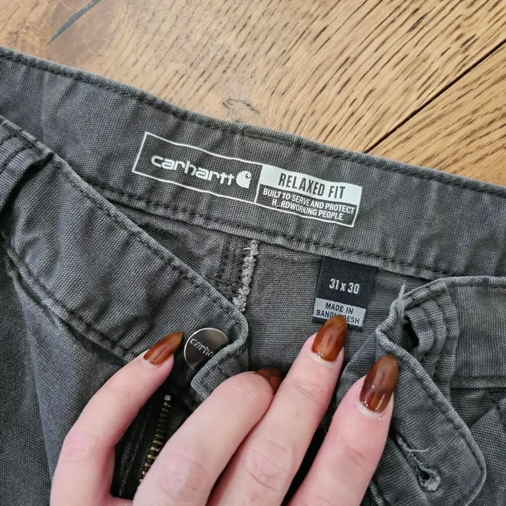 Grey carhartt relaxed fit pants